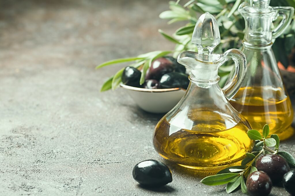 Olive oil and olive branch